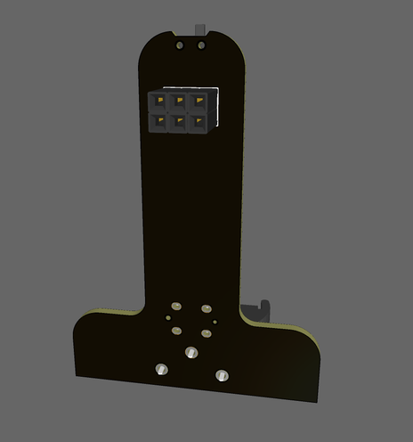 a rendering of a pcb in a phallic shape