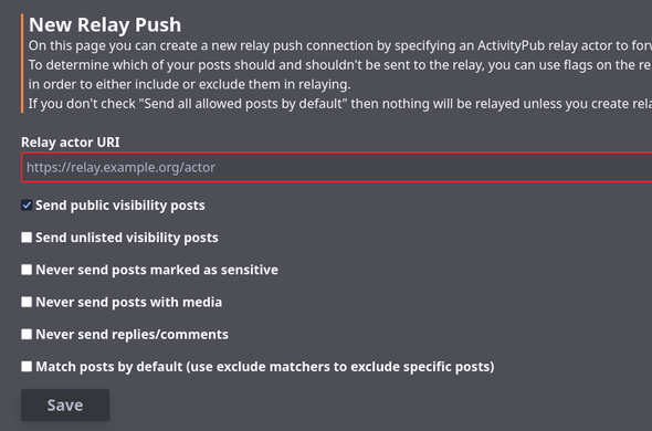 User relay connection setup.