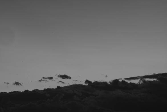 The original monochrome image, with a moderate contrast boost. The crescent moon is barely visible if you look closely.
