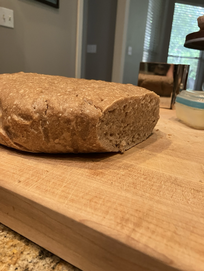 A loaf of very flat bread. Seriously, it looks like a trilobite.