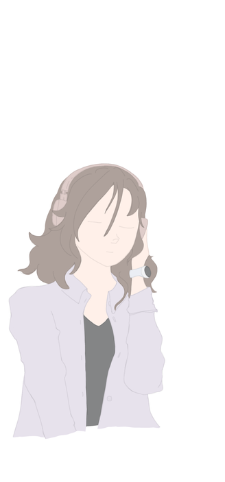 Same drawing as before, but without the highlights and shading, so it's just lineart on top of solid colours.
