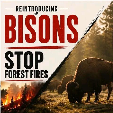 🦬 Nature is not our enemy☹️it's our greatest ally. The European bison didn't just survive the wildfire; they helped stop it by grazing the land and creating natural firebreaks. Imagine communities where healthy ecosystems protect lives instead of disasters destroying them. At Young Environmental Conservation Initiative, we're restoring nature because it protects us too. Help us plant, restore, and inspire hope. Together, we can build a safer, greener future. 🌱💚