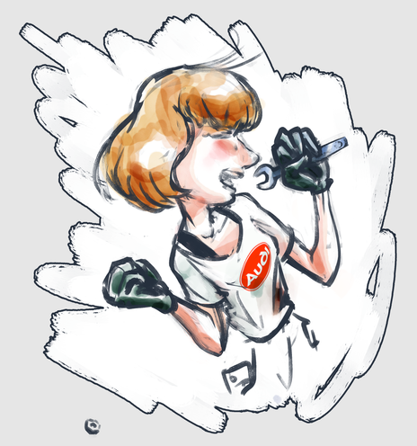 sketches of pauline, car mechanic character