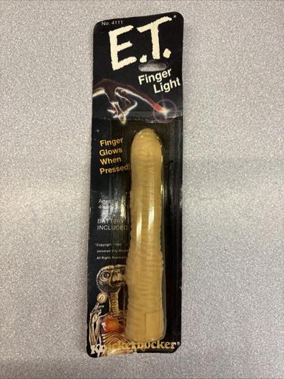 vintage packaged "E.T. Finger Light"