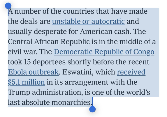 Text from the accompanying NYT story