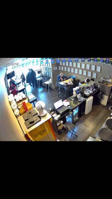 Footage from the security camera inside the shop, showing the tourists abusing the staff.
