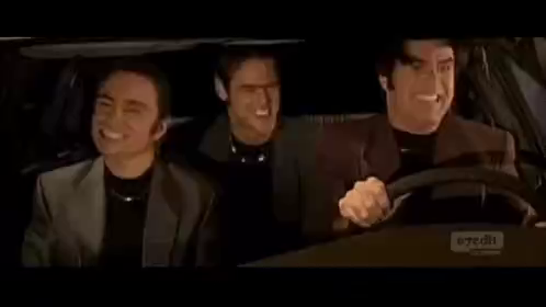 image/gif
The Roxbury Guys, 3 men in spprts jackets sotting in a car, bobbing their heads in unison to the song "What Is Love" by Haddaway.