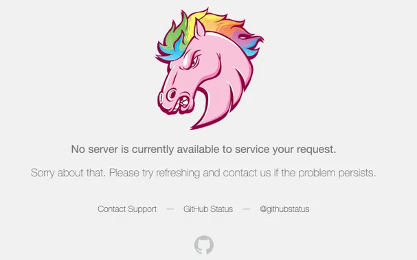 the github unicorn from its error pages, without the horn.